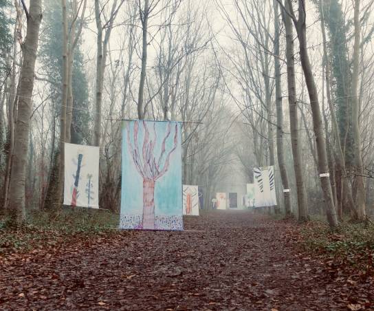 Cambridge Curiosity and Imagination’s (CCI) Fantastical Forest in 2021, created with young artscapers from two Cambridge primary schools. CCI is a partner in the Branching Out research project which will investigate how elements of an established art-in-n