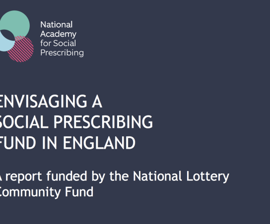 NASP ‘Envisaging a Social Prescribing Fund in England’ Report Front Cover